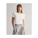 Gant Kadın Beyaz Regular Fit Bisiklet Yaka T-shirt