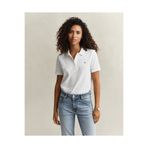 GANT Kadın Beyaz Regular Fit Logolu Polo Yaka T-Shirt