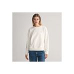 Gant Kadın Beyaz Relaxed Fit Bisiklet Yaka Sweatshirt