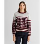 Gant Kadın Bordo Relaxed Fit Bisiklet Yaka Logolu Kazak 4805274.604 - 604-Bordo
