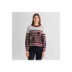 Gant Kadın Bordo Relaxed Fit Bisiklet Yaka Logolu Kazak