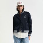 Gant Kadın Lacivert Regular Fit Hakim Yaka Logolu Bomber Ceket - S - 433-Lacivert