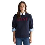 Gant Kadın Lacivert Relaxed Fit Bisiklet Yaka Sweatshirt