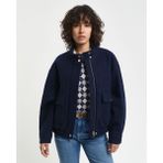Gant Kadın Lacivert Relaxed Fit Dik Yaka Ceket 4700337.433 - 433-Lacivert - -- - XL