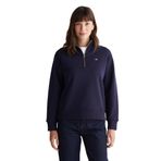 Gant Kadın Lacivert Relaxed Fit Yarım Fermuarlı Sweatshirt