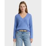 Gant Kadın Mavi Regular Fit V Yaka Kazak 4805460.424 - 424-Mavi - XS