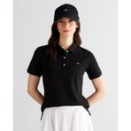 Gant Kadın Siyah Regular Fit Logolu Polo Yaka T-Shirt