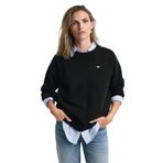 Gant Kadın Siyah Relaxed Fit Bisiklet Yaka Sweatshirt