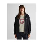 Gant Kadın Siyah Relaxed Fit Kapüşonlu Sweatshirt