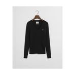 Gant Kadın Siyah Slim Fit V Yaka Kazak