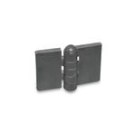 Ganter Normelemente | Kaynak için menteşe - GN 1366-ST-60-40-A-BL | Çelik profil | GxU: 60x40 mm, siyah