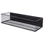 Ganydet Manyetik Sepet, Buzdolabı için Manyetik Raf, Tel Örgü Manyetik Organizatör Tutucu Ofis Mutfak Sınıf Depolama için Aksesuarlar, Siyah-Yüksek, 35 cm x 13 cm x 8,2 cm