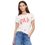 GAP 729555015 Bej V-SS Logo Classic Kadın Günlük Stil T-Shirt
