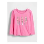 Gap Baskılı Pembe Bebek T-Shirt 812482000-A