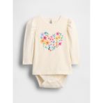 Gap Bebek Çiçek Desenli Shirt Bodysuit - 3 - 6 Ay