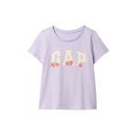 GAP Bebek Genç Kız Kısa Kollu Logo Tişört, Parfümlü Leylak, 4 Yıl