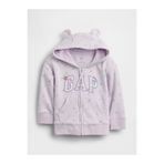 GAP Bebek Lila VintageSoft Terry Logo Fermuarlı Sweatshirt