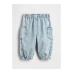 GAP Bebek Mavi Bear Cepli Denim Jogger Jean Pantolon