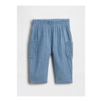 GAP Bebek Mavi Pamuklu Gauze Brannan Bear Pantolon