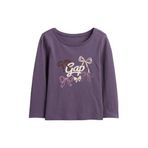 GAP Bebek Uzun Kollu T-shirt, 18-24M, 794664005, Mor, Üniseks bebek