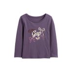 GAP Bebek Uzun Kollu T-Shirt, 2YRS, 794664005, Mor, Üniseks bebek
