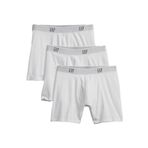 GAP Erkek 3'lü Boxer Külot İç Çamaşırı, Optik Beyaz, Small