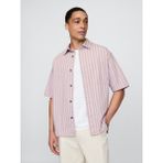 Gap Erkek Açık Lila Organik Pamuk Oversize Poplin Gömlek - XS