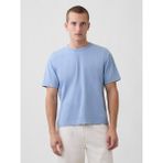 Gap Erkek Açık Mavi Heavyweight Crop T-Shirt - L