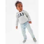 Gap Erkek Bebek Açık Gri Gap Logo Kapüşonlu Sweatshirt - 3 - 6 Ay