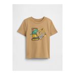 GAP Erkek Bebek Açık Kahverengi Grafik Baskılı T-Shirt