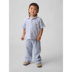 Gap Erkek Bebek Açık Mavi Keten Karışımı Pull-On Pantolon - 6 - 12 Ay