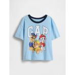 Gap Erkek Bebek Açık Mavi Oversized Grafik Logo T-Shirt - 18 - 24 Ay