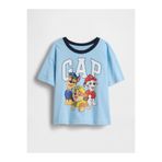 GAP Erkek Bebek Açık Mavi Oversized Grafik Logo T-Shirt