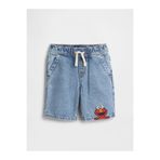 GAP Erkek Bebek Açık Mavi Sesame Street Pull-On Loose Denim Şort