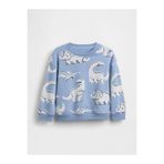 GAP Erkek Bebek Açık Mavi VintageSoft Fransız Havlu Terry Grafik Baskılı Sweatshirt
