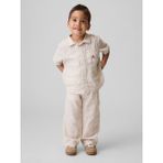 Gap Erkek Bebek Bej Keten Karışımı Pull-On Pantolon - 6 - 12 Ay