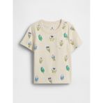 Gap Erkek Bebek Bej Mix & Match Baskılı Cep T-Shirt - 4 Yaş