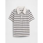 Gap Erkek Bebek Beyaz Çizgili Rugby Polo T-Shirt - 6 - 12 Ay
