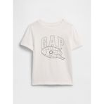Gap Erkek Bebek Beyaz Grafik Baskılı T-Shirt - 2 Yaş