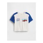 GAP Erkek Bebek Beyaz Hot Wheels Grafik Logo T-Shirt