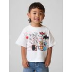 Gap Erkek Bebek Beyaz Jean-Michel Basquiat Grafik Baskılı T-Shirt - 2 Yaş