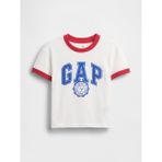 Gap Erkek Bebek Beyaz Logo Ringer T-Shirt - 5 Yaş