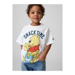 GAP Erkek Bebek Beyaz Winnie The Pooh Oversized Grafik Baskılı T-Shirt