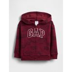 Gap Erkek Bebek Bordo Gap Easy Logo Baskılı Fermuarlı Sweatshirt - 6 - 12 Ay