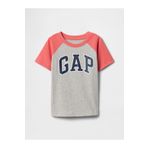 GAP Erkek Bebek Gap Logo T-Shirt Gri