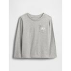 Gap Erkek Bebek Gri Gap Logo Cep T-Shirt - 6 - 12 Ay