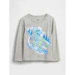 Gap Erkek Bebek Gri Grafik Baskılı T-Shirt - 6 - 12 Ay
