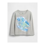 GAP Erkek Bebek Gri Grafik Baskılı T-Shirt