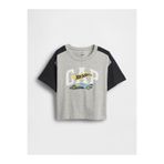 GAP Erkek Bebek Gri Hot Wheels Grafik Logo T-Shirt