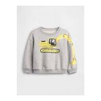 GAP Erkek Bebek Gri VintageSoft Grafik Baskılı Sweatshirt